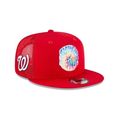 Red Washington Nationals Hat - New Era MLB Groovy 9FIFTY Snapback Caps USA6241708